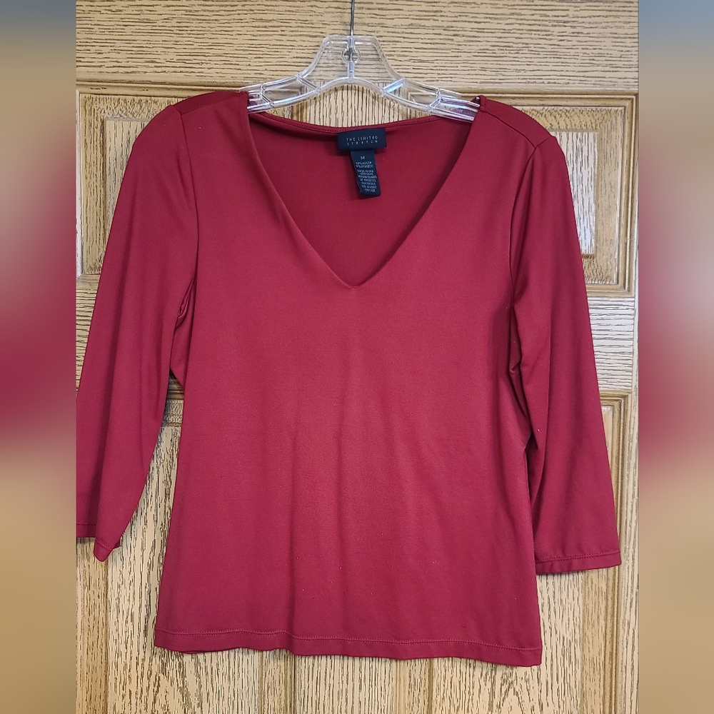 Limited 3/4 Sleeve Red Top